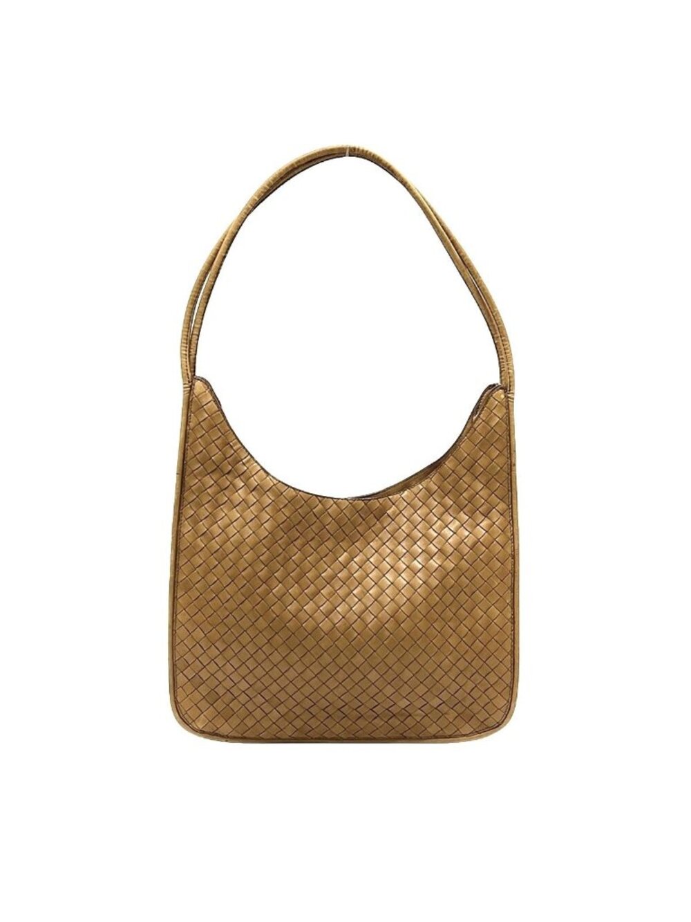 Bottega Veneta Shoulder Bag Intrecciato Light Brown Leather
